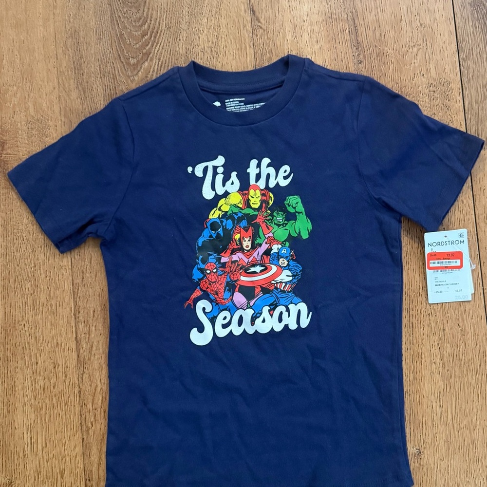 Superhero Graphic Kids T-Shirt - Blue size 5T - Picture 4 of 6